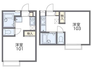 レオパレス篭山西の物件間取画像